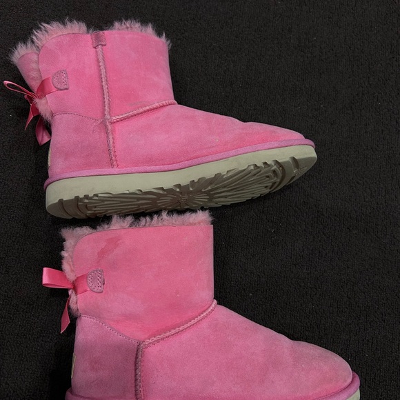 UGG MINI BAILEY BOW II PINK BLOSSOM BOOTS - Picture 6 of 11
